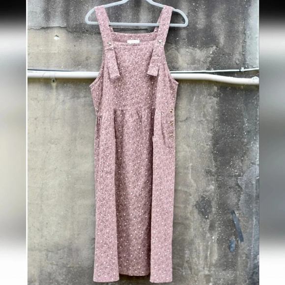 New! Easel Floral Cotton Jumper Dress - Picture 6 of 7